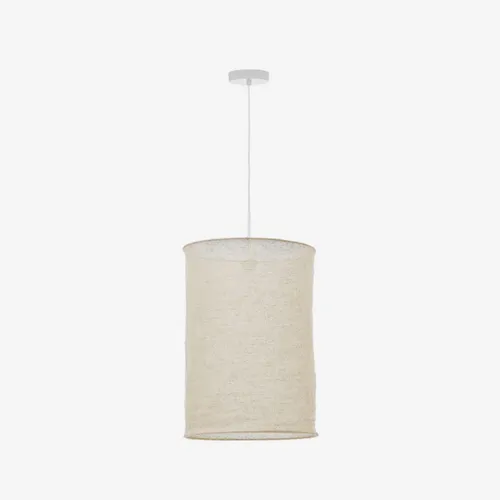 Pantalla para lámpara de techo Mariela de lino con acabado beige Ø 40 x 60 cm en Madera natural - Lámparas colgantes, Uruguay | Kavehome