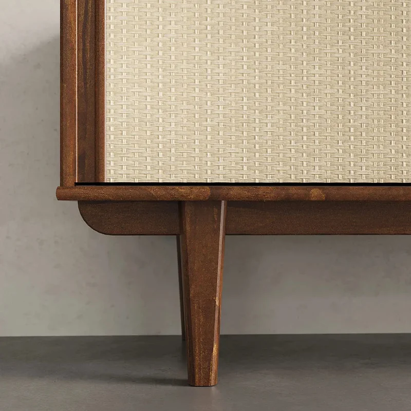 Rack TV 175CM con Ratan Serena - Madera Maciza en Madera natural - Muebles para TV, Uruguay | Balton, vista 16