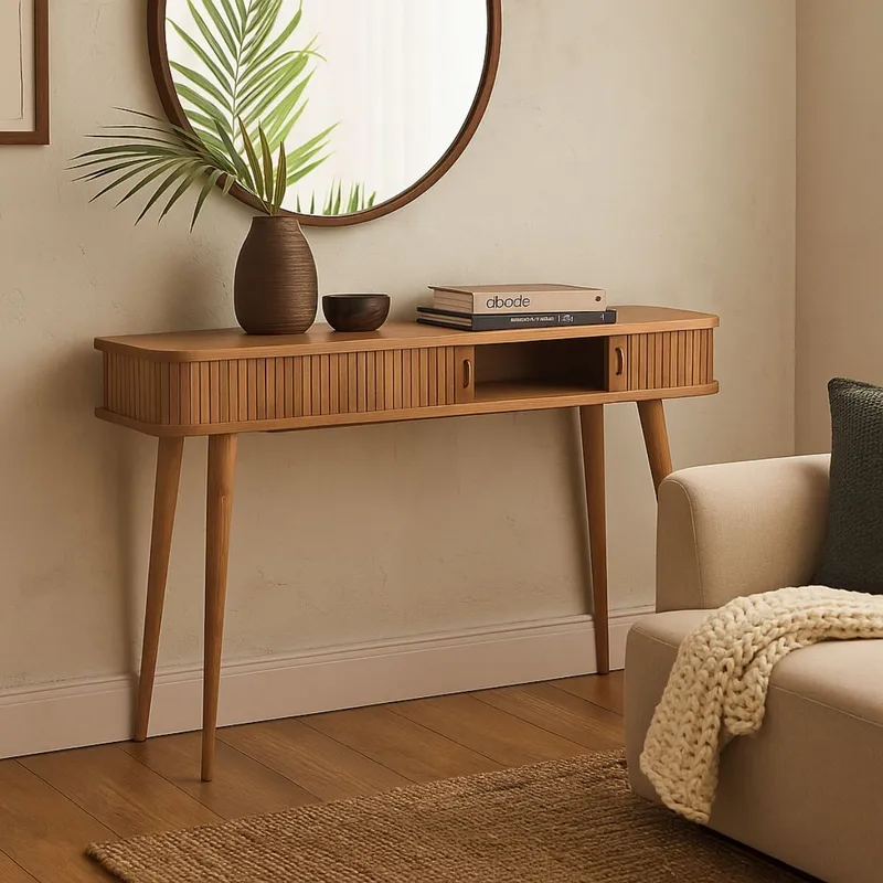 Consola BARBIER NATURAL en Madera natural - Mesas de comedor, Uruguay | Viasono