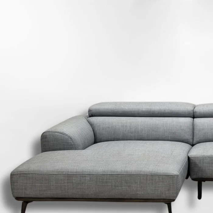 Sofá con chaise DUNA TELA GRIS IZQUIERDO - Sillones y sofás, Uruguay | Viasono, vista 3