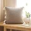 ALMOHADON TEJIDO C/BORLAS 45x45CM GRIS en Gris - Textiles, Uruguay | Koz, vista 2 de 2