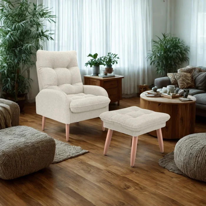 Kit Poltrona + Puff Relax - Beige en Beige - Sillones y sofás, Uruguay | Ecowood, vista 2