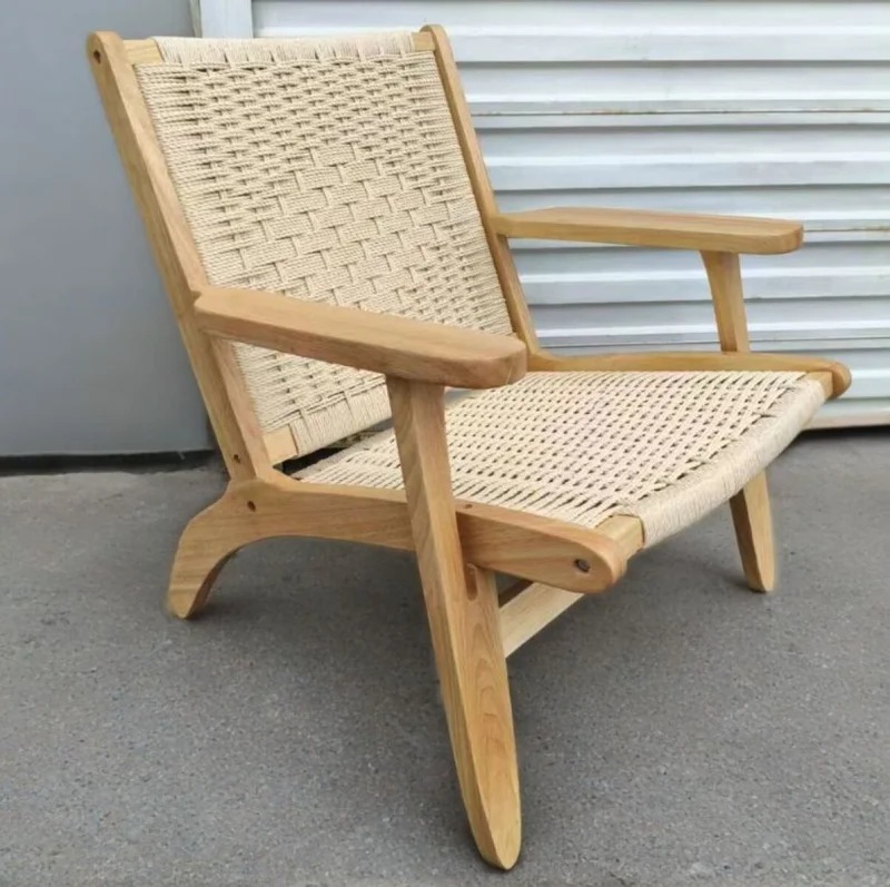 Promo 2 Butacas nórdicas estilo Hans Wegner en Beige - Butacas, banquetas y puffs, Uruguay | La Cueva Muebles, vista 4