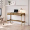 Escritorio Select - 2 cajones - Natural en Marrón - Escritorios y sillas de escritorio, Uruguay | NYR, vista 1 de 5