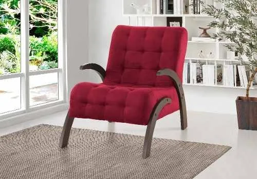 Butaca Living Sillon 1 Cuerpo Sofa Flower Bordo en Rojo - Butacas, banquetas y puffs, Uruguay | Soy Hogar, vista 6
