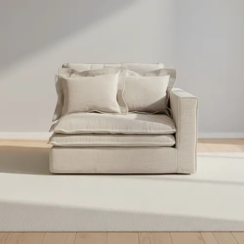 Sofá Modular Más De 4 Cuerpos Tela-premium Natural-beige Lazy Natural en Beige - Sillones y sofás, Uruguay | Divino
