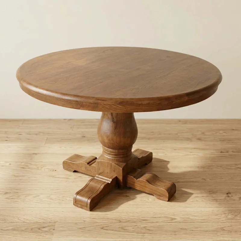 Mesa De Comedor Madera Marron Colonial en Marrón - Mesas de comedor, Uruguay | Divino