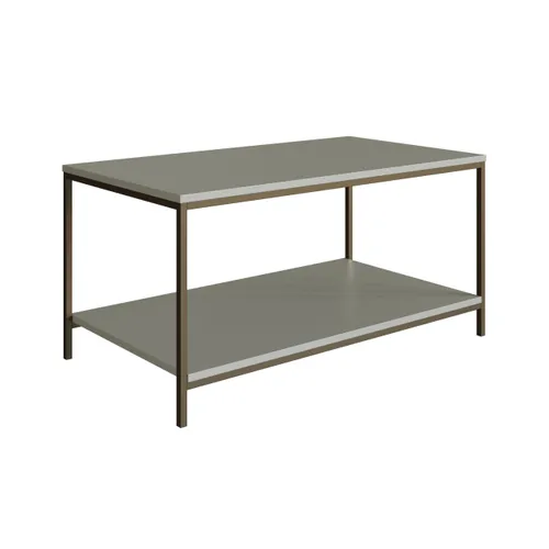 Mesa de Centro Ratona Rectangular Tapa Doble (Verde y Hierro Dorado) - Mesas de living, Uruguay | Berna home