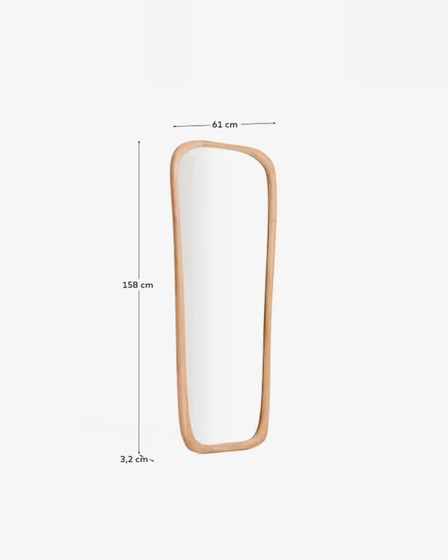 Espejo Alura de madera de teca - 158 x 61 cm FSC en Marrón - Espejos, Uruguay | Kavehome, vista 9