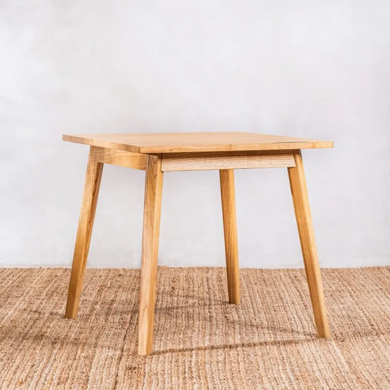 Mesa De Comedor Carla Teca 80 Cm en Madera natural - Mesas de comedor, Uruguay | Aihaus