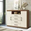 Comodas Cajoneras 2 Puertas 4 Cajones Dormitorio Jatoba Arena - Cómodas, Uruguay | Lais Muebles, vista 3 de 4