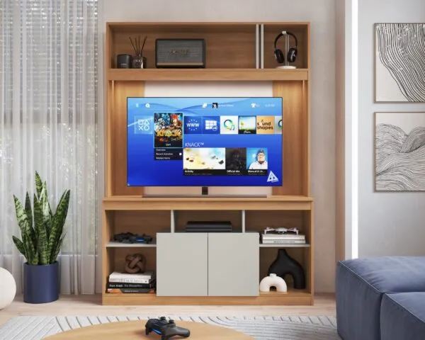 Modular Zamora en Madera natural - Muebles para TV, Uruguay | Palermo Casa Deco