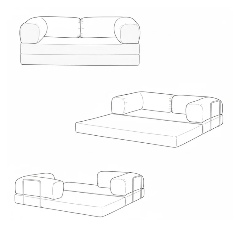 Sillón Cama 2 Cuerpos CloudNest - Gris en Gris - Sillones y sofás, Uruguay | La Cueva Muebles, vista 4