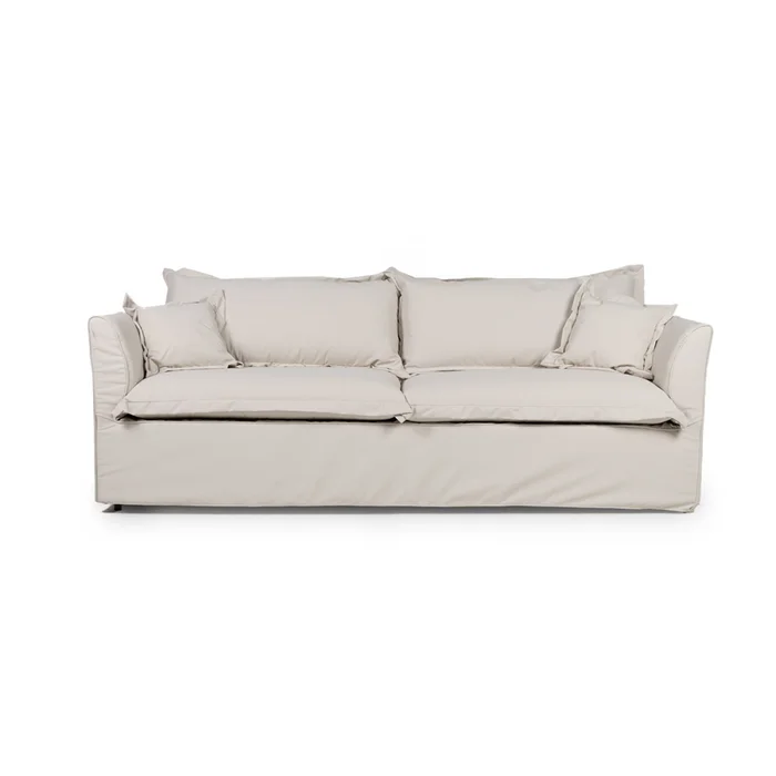 Sofá Marco con Funda - Tela Rústica - 3 cuerpos - 316/25 (Beige) en Beige - Sillones y sofás, Uruguay | NYR, vista 2