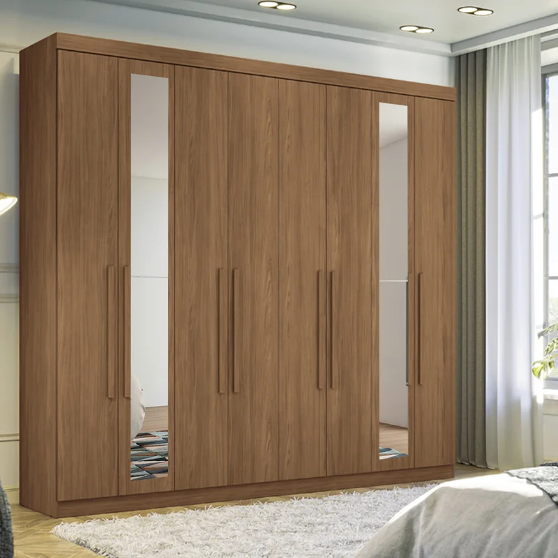 Ropero Placares Master Vip 8 Puertas 8 Estantes Con Espejo Jatoba en JATOBA - Roperos y placares, Uruguay | Soy Hogar, vista 4