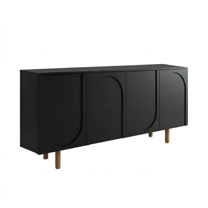 Aparador Buffet Arco 160 cm – Negro en Madera natural - Aparadores y recibidores, Uruguay | Berna home