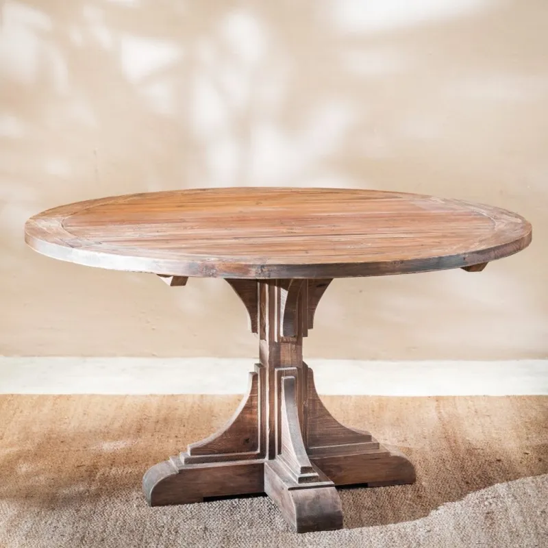 Mesa De Comerdor Derwent Redonda 140 Cm en Madera natural - Mesas de comedor, Uruguay | Aihaus