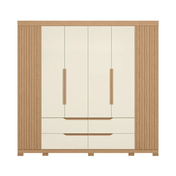 Ropero 6 puertas 4 cajones - Doble Casal - Beige - Línea FIT en Beige - Roperos y placares, Uruguay | Ecowood, vista 4