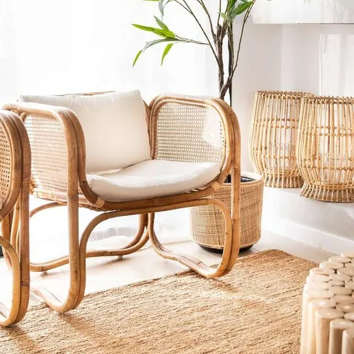 BUTACA LUCCA - BAMBOO Y ESTERILLA en Madera natural - Butacas, banquetas y puffs, Uruguay | La Iberica