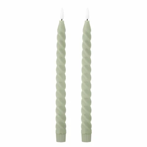 Velas LED Ponza verde x2 - Velas y Portavelas, Uruguay | Martinika Deco