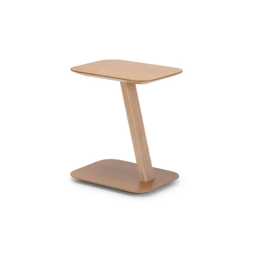 Mesa Lateral Delta - Baja - Madera Natural en Beige - Mesas de arrimo, Uruguay | NYR
