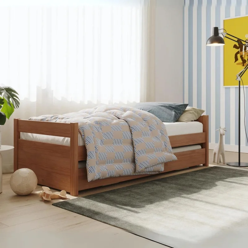 Cama Marinera 1 plaza - Nois - Madera Maciza - Marrón en Blanco - Dormitorio, Uruguay | Ecowood, vista 4