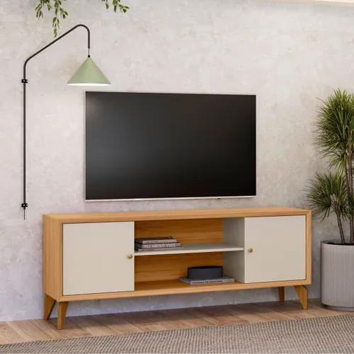Rack para TV Porto en Madera natural - Muebles para TV, Uruguay | Rústico Hogar