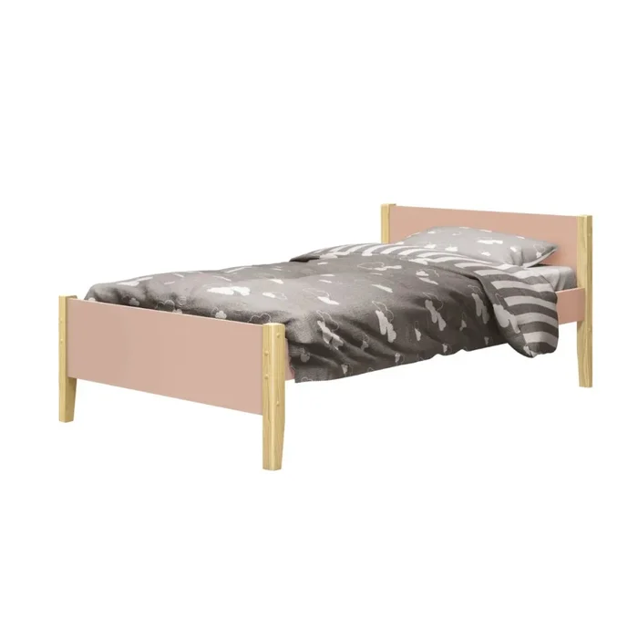 Cama 1 Plaza - Simba - Rosa/ Natural en Rosa - Dormitorio, Uruguay | Ecowood, vista 2