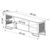 RACK TIPO INDUSTRIAL 183X57X40 1 CAJON NEGRO C/ TAPA MIEL en Multicolor - Muebles para TV, Uruguay | Champagne Home, vista 3 de 3