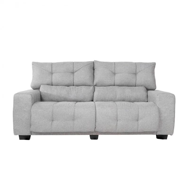 HELLEN- SOFA 2 CUERPOS LE MANS TELA GRIS CLARO - Sillones y sofás, Uruguay | Alfa Ventas, vista 3