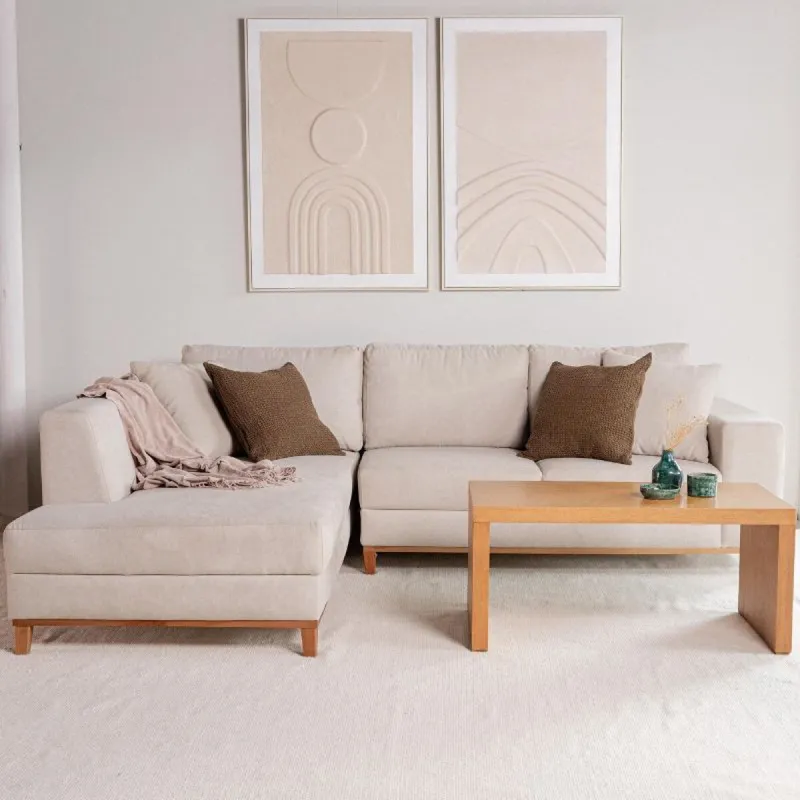 Rinconero Dakota en Beige, Gris - Sillones y sofás, Uruguay | Fábrica Italiana