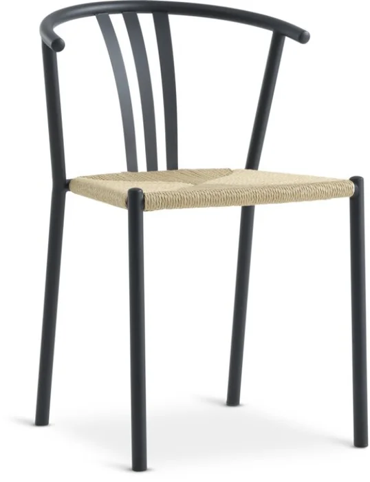 Silla de comedor JYDERUP negro/natural en Gris - Sillas, Uruguay | JYSK