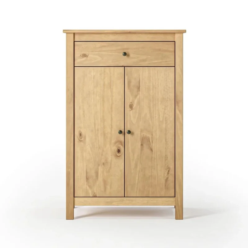 Zapatera 2 Puertas 1 Cajón - Línea Maden - Marrón en Blanco - Aparadores y recibidores, Uruguay | Ecowood, vista 4