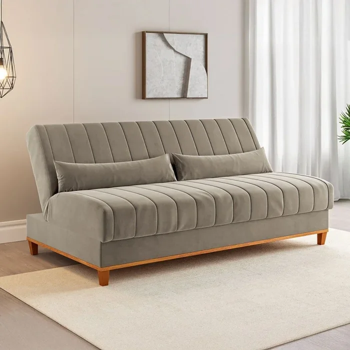 Sofa Cama Juego De Living Sillon Reclinable Terciopelo en Gris - Sillones y sofás, Uruguay | Soy Hogar, vista 4