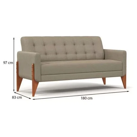Sillon 3 Cuerpos Brooklin en Beige - Sillones y sofás, Uruguay | La Cueva Muebles, vista 7