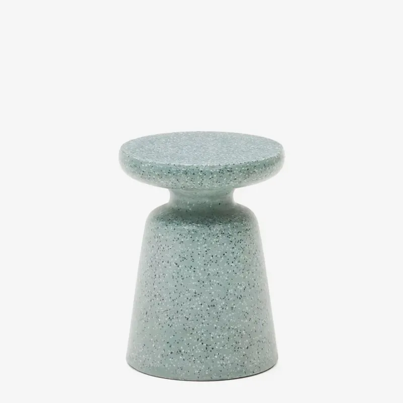 Mesa auxiliar de exterior Mesquida - de terrazo verde Ø 39 cm en Verde - Mesas de arrimo, Uruguay | Kavehome