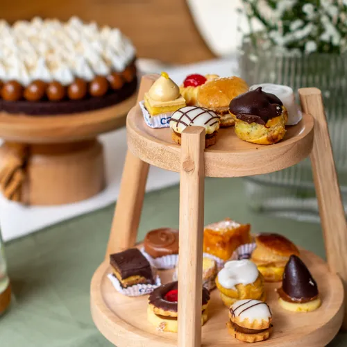 Mini torre de madera para mesas – doble plato - Decoración, Uruguay | Dreams On Time