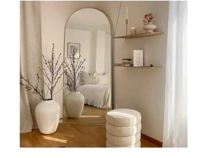 Espejo Medio Arco en Dorado - Espejos, Uruguay | Finkel