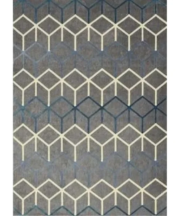 Alfombra Supreme 1.50 x 2.00mts - Trapecio en Azul, Gris - Alfombras, Uruguay | Champagne Home