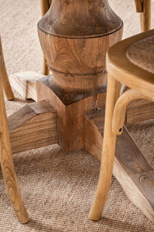 MESA COMEDOR EXTENSIBLE - 1.20 A 1.70 MTS - OLMO en Madera natural - Mesas de comedor, Uruguay | La Iberica, vista 12