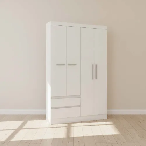 Placard Ropero 4 Puertas Mdp Blanco 0400r Viena en Blanco - Roperos y placares, Uruguay | Divino