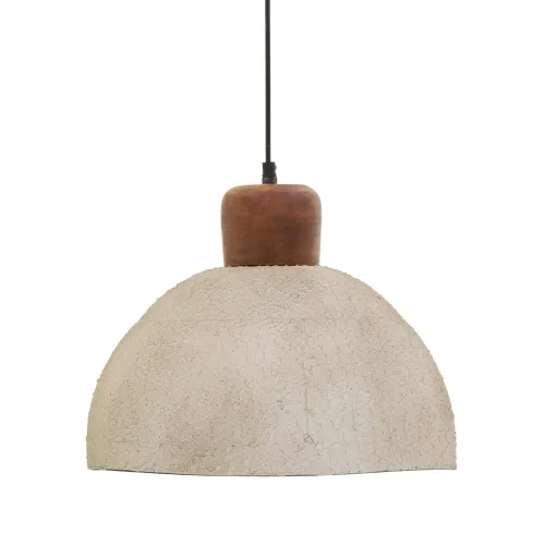 Lámpara de techo Metal y madera Natural/beige Vml-13065 Crudo - Lámparas colgantes, Uruguay | Le Blanc