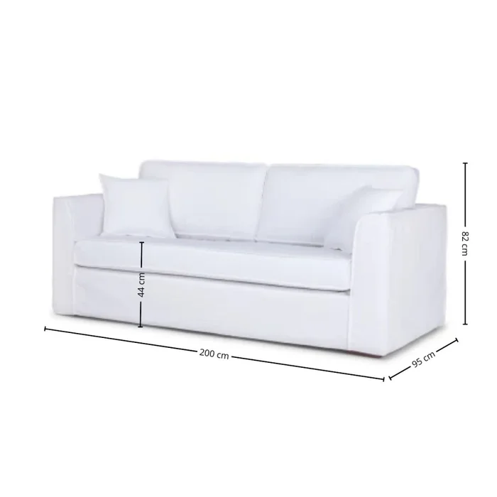 Sofá Brenta con Funda - Tela Standard - 3 cuerpos - A fabricar en Blanco - Sillones y sofás, Uruguay | Nyr, vista 4