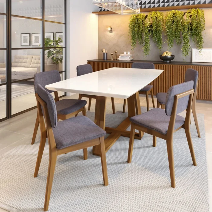Mesa de Comedor Wood - Línea Nevada en Multicolor - Mesas de comedor, Uruguay | Ecowood, vista 3