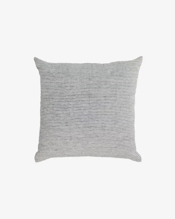 Almohadón Marena 100% lino rayas negro y blanco 45 x 45 cm en Multicolor - Textiles, Uruguay | Kavehome