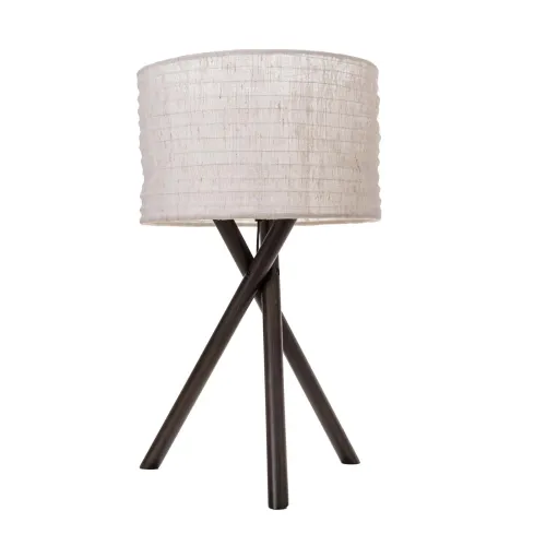 Lampara De Mesa Madera Negro Wz51 en Negro - Lámparas de mesa, Uruguay | Divino