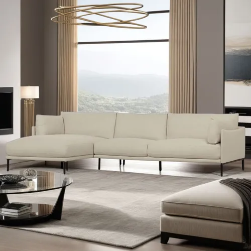 Sofá con chaise COSTA BEIGE IZQUIERDO - Sillones y sofás, Uruguay | Viasono