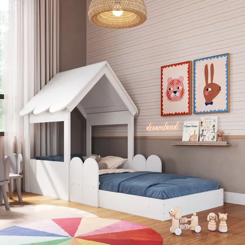 Cama Infantil Casita Blanca - Dormitorio, Uruguay | RM Muebles y Deco