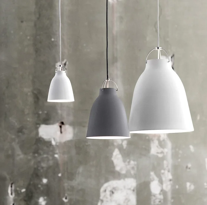 Lámpara Colgante Cilíndrico Caravaggio Blanca 20 x 120 en Gris – Material: Metal - Lámparas colgantes, Uruguay | Berna home, vista 2