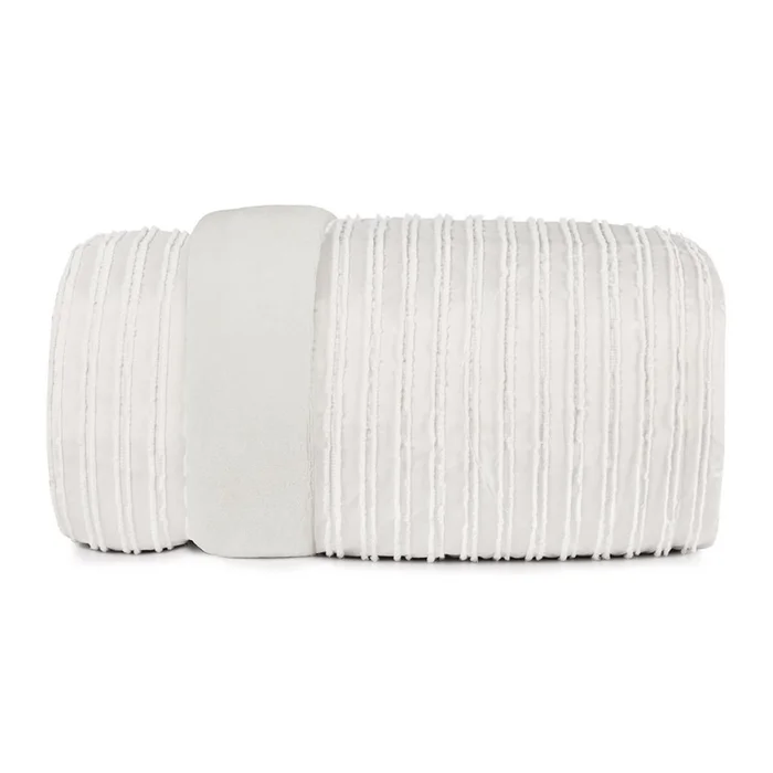 Acolchado Twin - Raya porcelana 1,70m x 2,40m en Blanco - Textiles, Uruguay | Decohogar